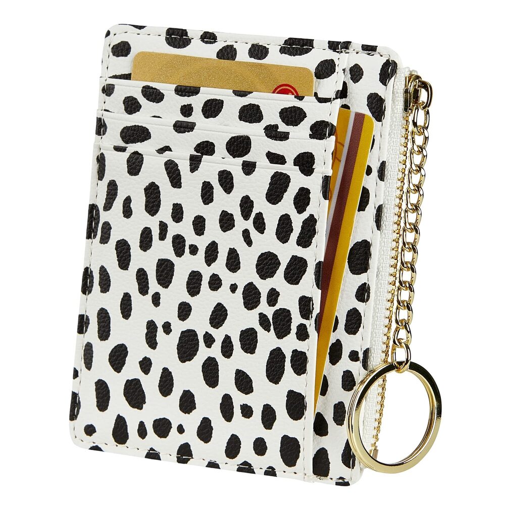 6135 8 Cards Slim Minimalist Card Holder Coin Changes Purse Keychain Front